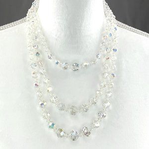 Set of Two Crystal Necklaces (1 single / 1 double)